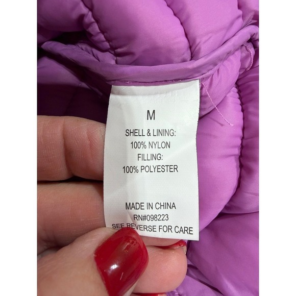 Outdoors Womens Puffer Jacket Lightweight Water Resistant Size M - Picture 8 of 8